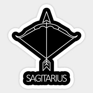 Sagitarius Zodiac Sign - White Sticker